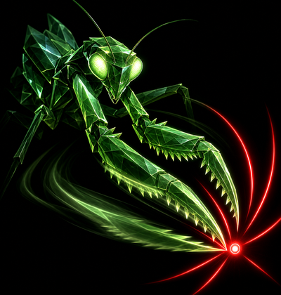 Mantis mid-strike